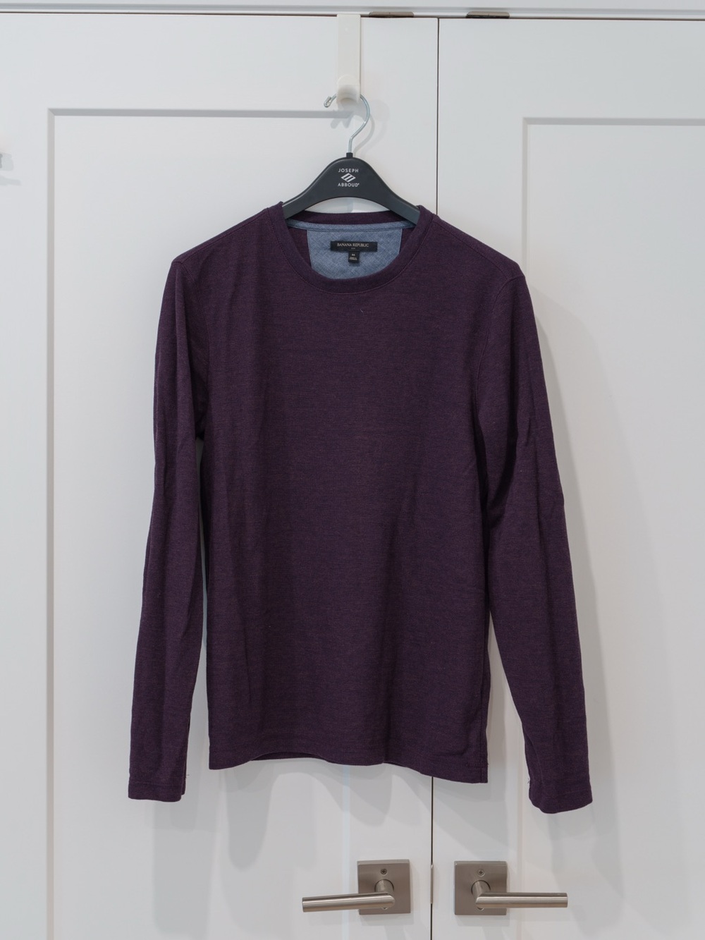 Banana Republic Men's Crewneck Sweater in Deep Plum